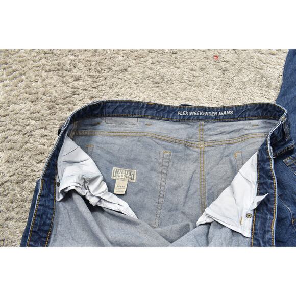 Duluth Trading Co. Men's Blue Jeans 44x34 Cotton Straight Flex Weekender - Picture 7 of 8